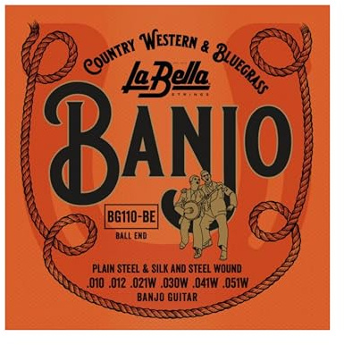 La Bella BG110-BE Ball-Ends Banjo Guitar String 10-51