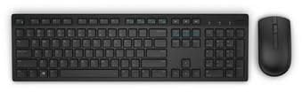 Dell KM636 RF Wireless QWERTY Nordischer Raum Schwarz - Tastaturen (Kabellos, RF Wireless, QWERTY, Schwarz, Maus enthalten)