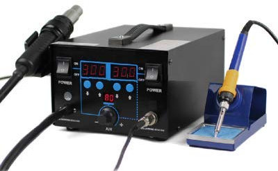 GOWE Pump-Type High Power 2 in 1 Hot Air Rework Station Heat Gun Soldering Station