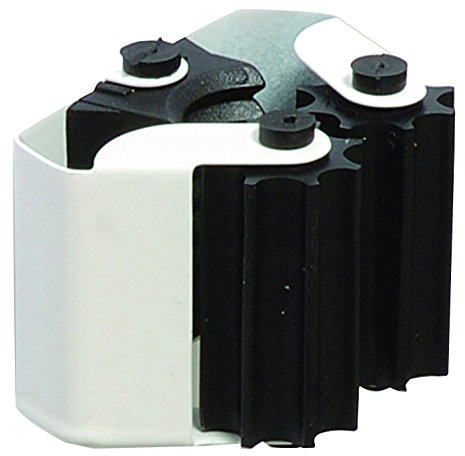 Brinox Cuelga Escobas Adhesivo Lacado Blanco | Colgador de Escobas y Fregonas con Rodillos de Goma