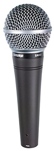 Shure SM48 Bühnen-/Direktmikrofon mit schwarzem Kabel – Mikrofone (Bühnen-/Direktmikrofon, 5405 DB, 55-14000 Hz, Nierencharakteristik, dynamisch, kabelgebunden)