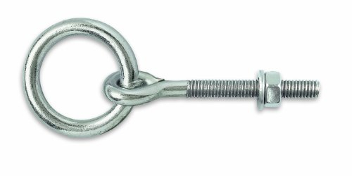 Chapuis, Anneau d'écurie à écrou, Acier zingué, M10, Diam. Intérieur 50 mm, Longueur 80 mm, Permet le passage de lien à un point fixe, Evite l'utilisation d'une perçeuse