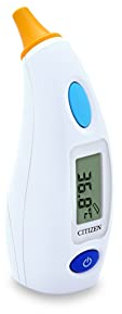 Citizen Digital Ear Temperature Thermometer - No Touch Antibacterial Digital Thermometer for Adults, Kids, & Baby - Precision Easy Use with Long Battery Life