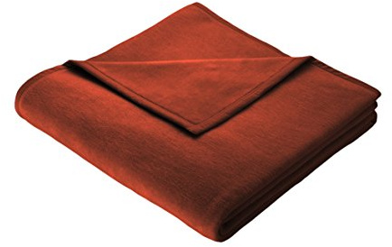 Biederlack 150 x 200 cm Baumwolldecke/Überwurf Überwurf ohne Muster, Fox Red (Fuchsrot) Rot (Fox Red)