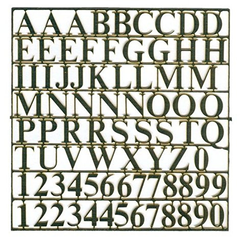 Buchstabensatz 10 mm Messing