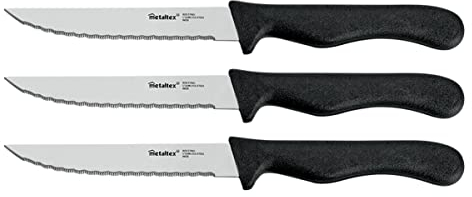Metaltex 258113 Jeu de 3 couteaux à viande acier inoxydable 11 cm