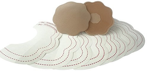 Bye Bra Adhesive Breast Lift Tape with Silicone Nipple Covers A-C, D-F & F-H [Cup Sizes F-H, 3 Pairs Lift Tape & 1 Pair Silicone Nipple Covers]