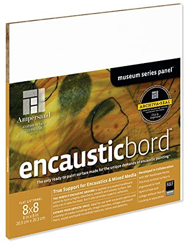 Ampersand Art Supply Wood Painting Panel: Museum Series Encausticbord, 1/8 Inch Depth, 8 x 8