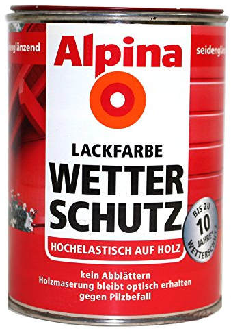 Alpina Wetterschutz Lackfarbe terracotta 2 L
