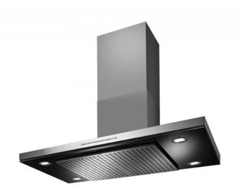 Bon homme Hotte îlot brillante 15 I B/interne 1200 mm Acier Inoxydable