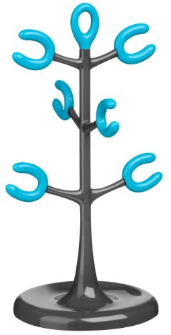 Premier Housewares 6 Cup Mug Tree - Grey/Blue