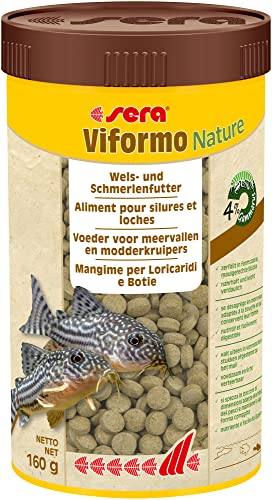 sera Viformo Pleco Tabs 250 ml (160 g) | Nahrhafte Futtertabs Welse | Wels- & Schmerlenfutter | Ohne Farb- & Konservierungsstoffe | Artgerechte Ernährung Bodenfische | Mit vitaminhaltigen Seealgen