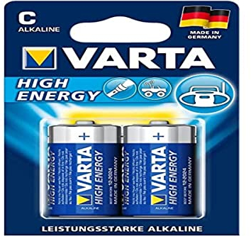 VARTA Blister de 2 piles alcaline High Energy, Baby (C/LR14)