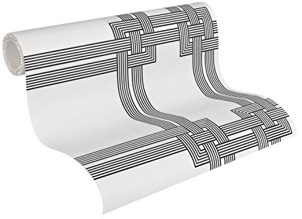 Architects Paper Papier peint intissé recouvrable Pigment Multi Colour noir blanc 10,05 m x 0,53 m 951841
