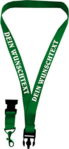 Geschenkartikel Schlüsselband 20 mm bedruckt mit Ihrem eigenen Schriftzug (schwarz)