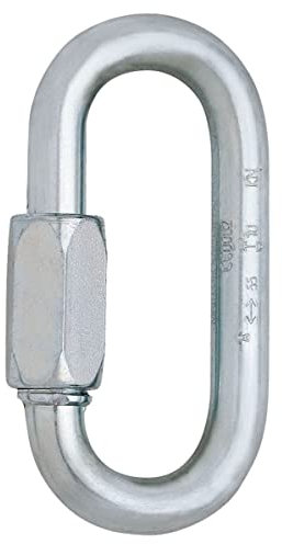 EDELRID Screwlink 10mm Grau, Einzelkarabiner, Größe 10 mm - Farbe Silver