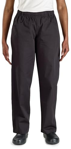 Mercer Culinary M60060BKM Millennia Women's Chef Pants, Medium, Black