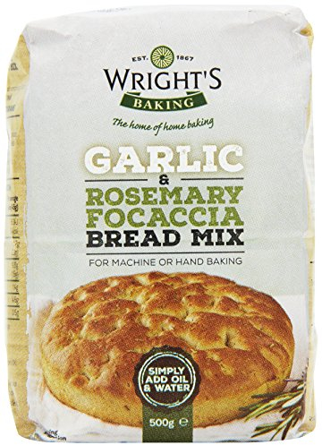 Wrights Baking Garlic and Rosemary Focaccia Bread Mix 500 g (Pack of 10)