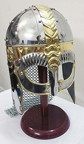 Medieval Replicas Casque médiéval/viking avec cotte de mailles