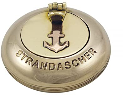 Klappaschenbecher aus Messing Strandascher
