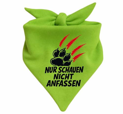 Hunde Dreiecks Halstuch (Fb: Lime) (Gr. 1 (55 cm)) Nur schauen Nicht anfassen