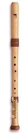 Mollenhauer 4427 Adris Traumflöte Renaissance-Art Tenor-Blockflöte Barock mit Doppelloch und Doppelklappe Birnbaum hell Natur-Holz - Tenorflöte in C inkl. Baumwolltasche, Wollwischer, Fettdöschen, Grifftabelle und Pflegeanleitung