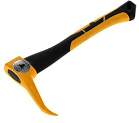 OCHSENKOPF Handsappie, Stiel aus Kunststoff, mit Kopfsicherung, 380 mm, 500 g, für Holz, Forstwerkzeug, OX 173 K-0500, Gelb