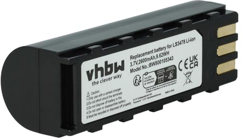 vhbw Akku kompatibel mit Honeywell 8800 Barcodescanner POS (2600 mAh, 3,7 V, Li-Ion)