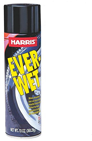 Harris corporation Ever Wet Spray Tire Shine, Silicone based tire shine, Non splatter, Wet look finish, Long lasting, New tire, Tire cleaner and protectant