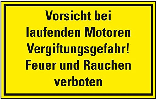 LEMAX® Hinweisschild Vorsicht bei laufenden...Vergiftungsgefahr...,Kunststoff,300x200mm