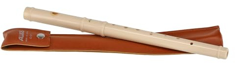 Aulos C fife transverse flute C-21, flute - ivory-coloured - material: synthetic resin - double hole F/F# - with bag