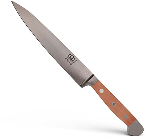 Güde Solingen - Filiermesser geschmiedet, 18 cm, Birnenholz, ALPHA BIRNE, Doppelkropf, Handmade Germany