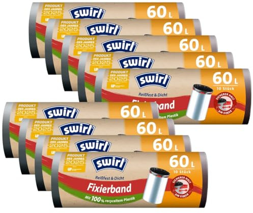 9x Swirl Fixierband M??llbeutel 60L (10 stk./Rolle)