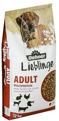 Dehner Lieblinge Hundefutter, Trockenfutter zuckerfrei, für ausgewachsene Hunde, Geflügel / Wild / Fisch, 12 kg | zuckerfrei, mit Rind / Geflügel / Fisch / Gemüse / Kräuter, für ausgewachsene Hunde