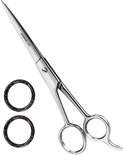 Utopia Care Professional Hair Cutting Scissors 6.5 Inch – Premium Stainless Steel Shears with Smooth Blade, Sharp Blades for Salon and Home Use – Silver