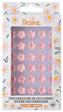 Decorate 0500301 Paquet de 30 petites fleurs roses