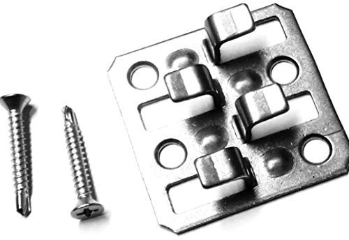 HPS® 50stueck terrazza clip in acciaio inox + Viti – HPS Air hinterlueftet clip per il fissaggio di legno terrazze + 100stueck vite dell' acciaio inossidabile fueralu sotto costruzione