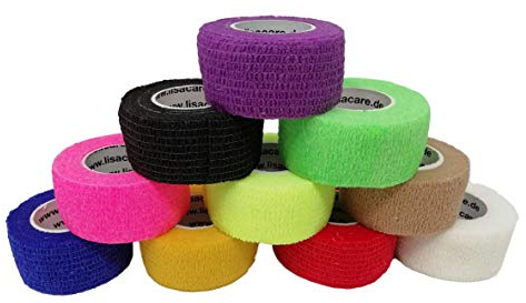 LisaCare Pflasterverband, Wundpflaster, Kinderpflaster (10er, Farb Mix) | Tierpflaster, elastisch & ohne Kleber, 2,5cm breit - Ohne Kleber, schmerzfrei abziehbar & ohne Rückstände.