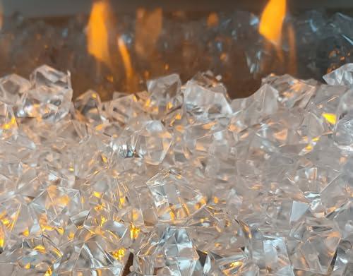 CHEMIN'ARTE Transparente Dekokristalle für Elektrokamine – 500 g – Veredelt den Flammeneffekt