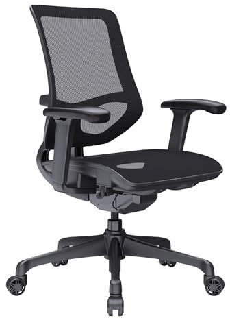 WorkPro® 1000 Series Ergonomic Mesh/Mesh Mid-Back Task Office Chair, Black/Black, BIFMA Compliant
