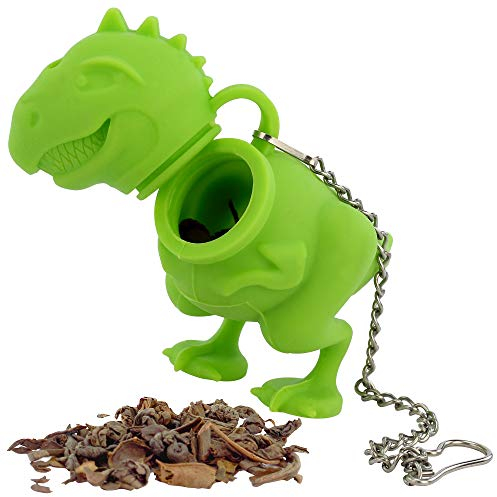 Funwares T-Rex Tea Infuser - Dinosaur Shaped Loose Leaf Tea Filter with Hanging Chain