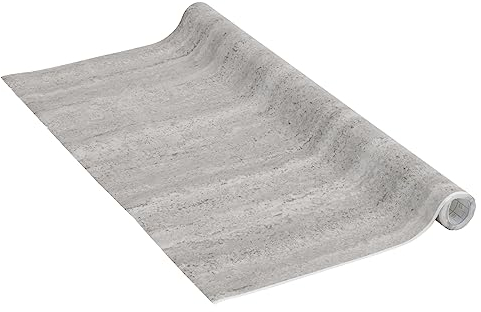 Venilia Klebefolie | Beton Steinoptik Schwarz | 67,5 cm x 2 m, Stärke 95μ | selbstklebende Möbel-Folie, Dekofolie, Tapete, Küchenfolie | PVC ohne Phthalate | Made in EU