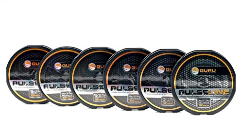 Guru Pulse Pro Monofilament Fishing Line 8lb (3.6kg) 0.25mm Low Stretch Mainline for Feeder and Waggler Fishing on a 300m Spool