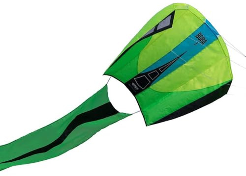 Prism Kites Bora 7 Parafoil Drachen, Jade | Das Flugfertige Paket ist rahmenlos und stabil, mit solidem Zug und einem langen, fließenden, eingebauten Schwanz