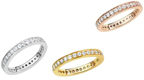 ZEEme Damring silver förgylld zirkonium vit 358270091-1, Sterlingsilver, Kubisk zirkonia