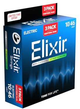 Elixir 16566 NANOWEB Electric Guitar Strings Extra Light 9-42 (12002 Set of 3)