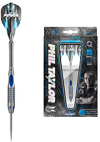 Target Darts Phil Taylor Power 9-Five 2. Generation 26 g Wolfram Steeldarts-Set Dartpfeile, 200125
