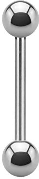 eeddoo Piercing Stab Barbell Silber Edelstahl 3,2 x 18mm 6 mm