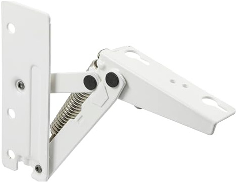 Gedotec Klappscharnier - Grass Kinvaro T-57 | 1 Stück Klappbeschlag links - Metall weiß matt | Hochschwenk-Automatik mit 240 N | Klappscharnier mit Arretierung | Deckelstütze für Küchen-Möbel