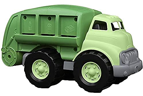 Green Toys, Müllwagen für Recycling, Müllfahrzeug, nachhaltiges Spielfahrzeug für Kinder ab 12 Monaten